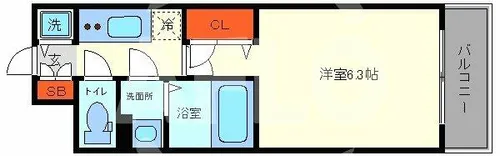 レオンコンフォート堀江公園【3階】の間取り