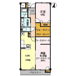 ハイツ吉田【202号室】の間取り