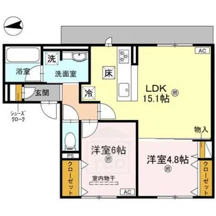 D-residence南茨木2【1階】の間取り