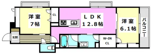 sanctuaire【3階】の間取り