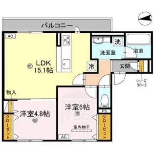D-residence南茨木2【2階】の間取り
