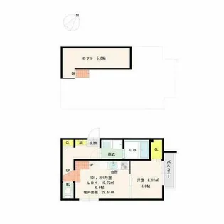 Blue Reef 1号館【1階】の間取り