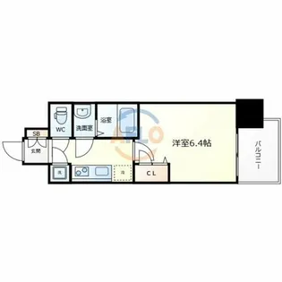 レジュールアッシュ大阪城北【14階】の間取り