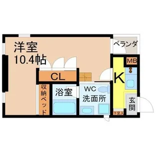 ソリッド筒井【2階】の間取り