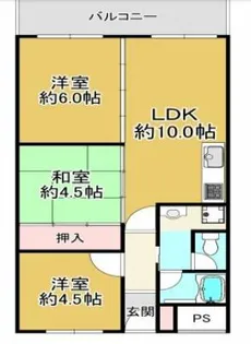 御影プライムハイツ【514号室】の間取り