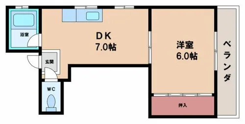 パレ・ロンシャム【5階】の間取り