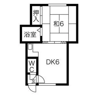コーポ清和(白石)【102号室】の間取り