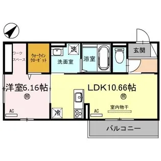 アースフィールド彦根【203号室】の間取り