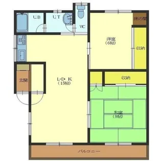 コーポフミB【2F号室】の間取り