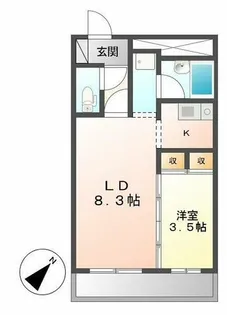 X-OVER21覚王山【5階】の間取り