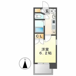 パルティール城西【1206号室】の間取り
