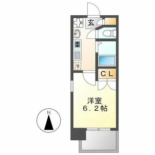 パルティール城西【1201号室】の間取り