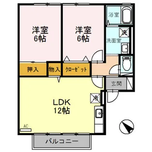 ウエストヴィレッジ【2階】の間取り