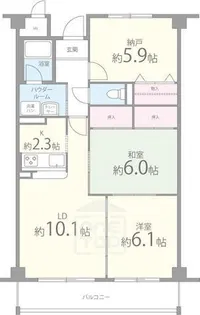 リーブ平田【2階】の間取り