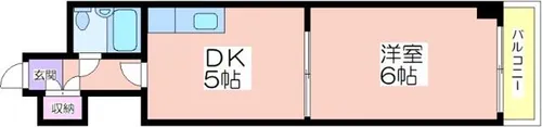 サニーコート粉浜【404号室】の間取り