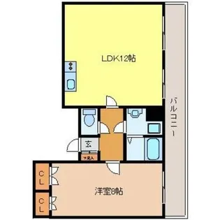 シャンテ勝山【5階】の間取り