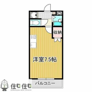 ルック神田【502号室】の間取り