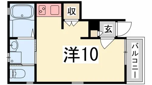 グラツィオーソ姫路市役所前【203号室】の間取り