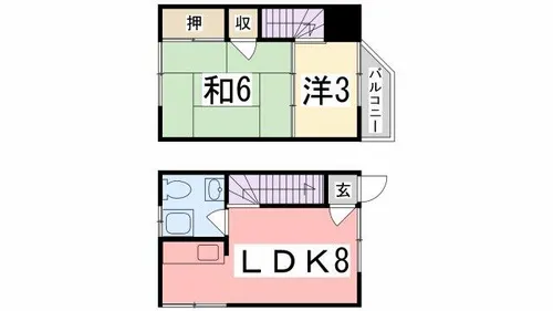 ビラージュ土居【C-02号室】の間取り