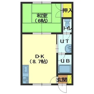 コープサイド北浜【202号室】の間取り