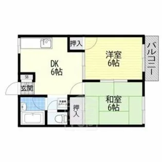 エバーグリーン【2階】の間取り
