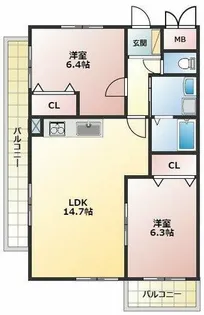 Casaverde【0105号室】の間取り