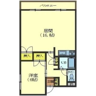 コートハウス的場【503号室】の間取り