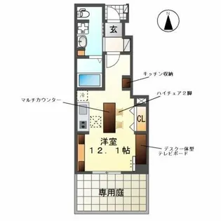 エアル(earl)【1階】の間取り