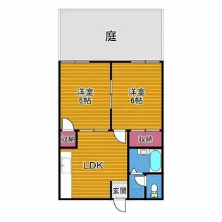 グレイスポム【1階】の間取り