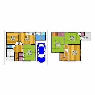 大阪府羽曳野市広瀬【一戸建】の間取り
