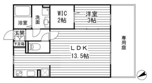 リビングタウン網干 A棟【1階】の間取り