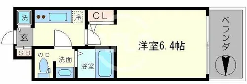 LUMINOUS桜川【12階】の間取り