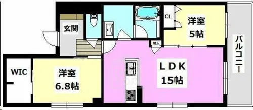 グランリュミエスタ茨木春日【3階】の間取り
