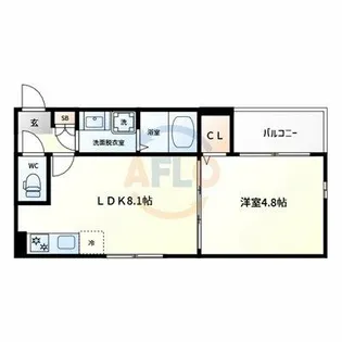 レーベンハイム西加賀谷【3階】の間取り