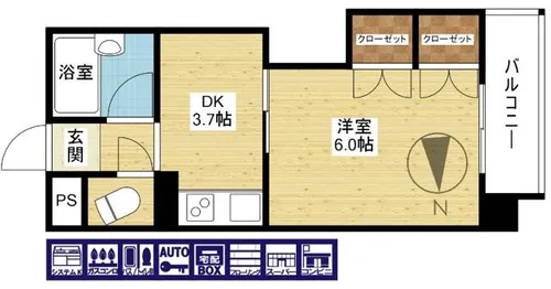 グレイスフル第3東三国【5階】の間取り