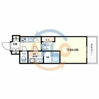 S-RESIDENCE難波大国町Tres【12階】の間取り
