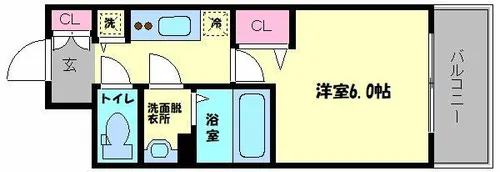 レオンコンフォート阿波座西【10階】の間取り