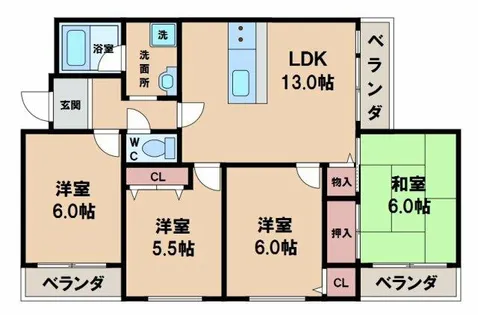 グランドール藤【4階】の間取り