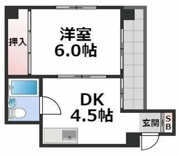 カーサベラ桜川【8階】の間取り