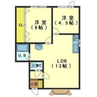 サンライフ亀田港Ⅰ【202号室】の間取り