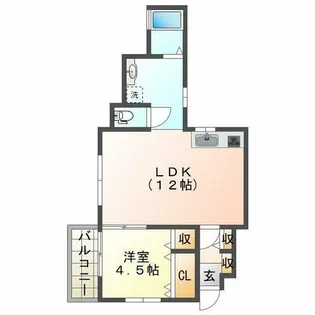 モンタージュ垂水【1階】の間取り