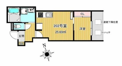 Charme Maison香椎【2階】の間取り