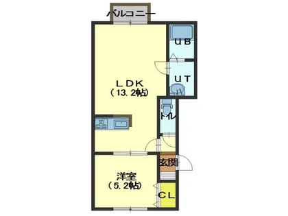 ラシンハイム【201号室】の間取り