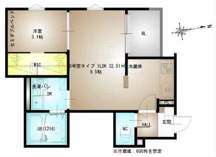 REGALEST Station side【203号室】の間取り