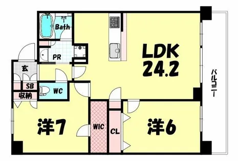 ワコーレザ・神戸トアロード【2階】の間取り