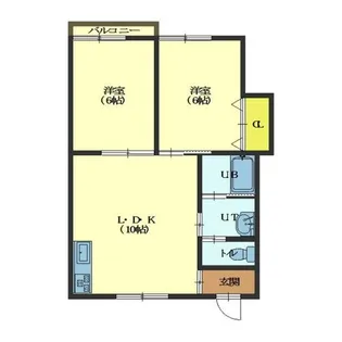 センティール五稜郭【2-B号室】の間取り