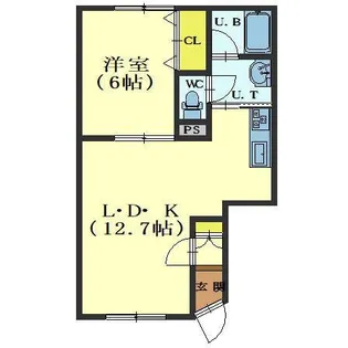 ベルフィールド【201号室】の間取り