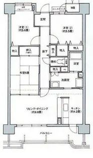 コーシャハイツ高見36【8階】の間取り