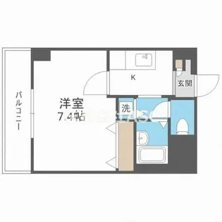 グラマシー心斎橋東【1107号室】の間取り