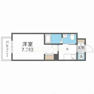 グランルージュ中之島南【5階】の間取り